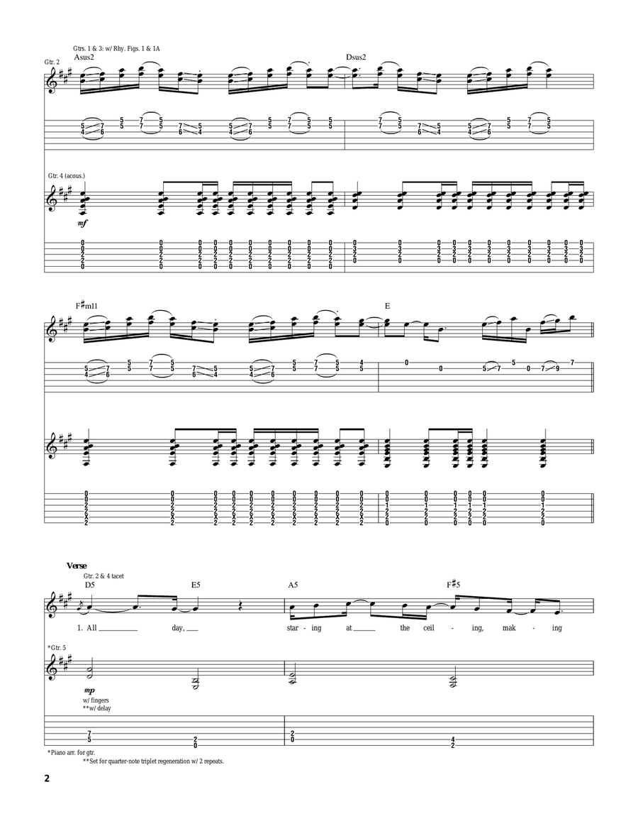 Unwell Unwell Acoustic Guitar scores gallery preview page 2