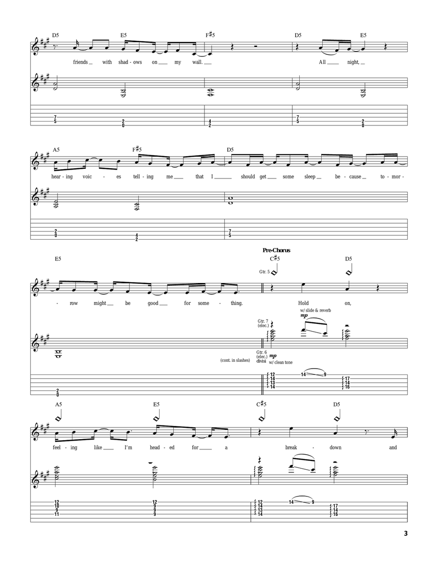 Unwell Unwell Acoustic Guitar scores gallery preview page 3
