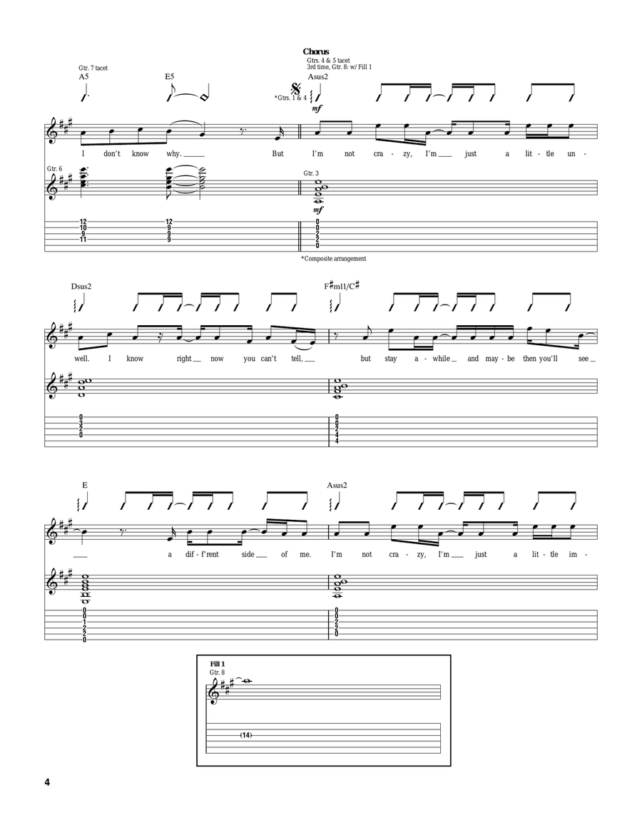Unwell Unwell Acoustic Guitar scores gallery preview page 4