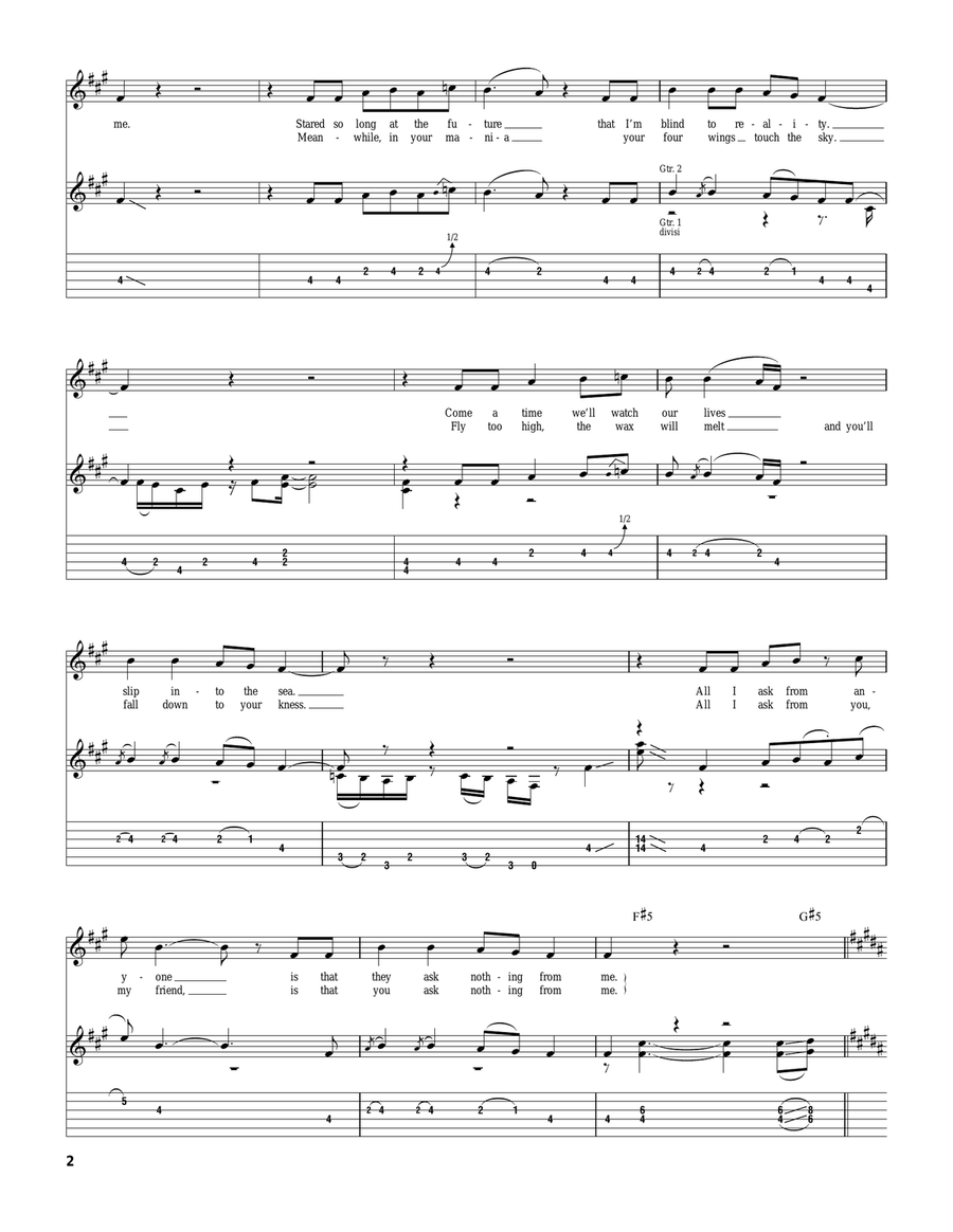 Blind Man In The Dark Blind Man In The Dark Guitar Tablature scores gallery preview page 2