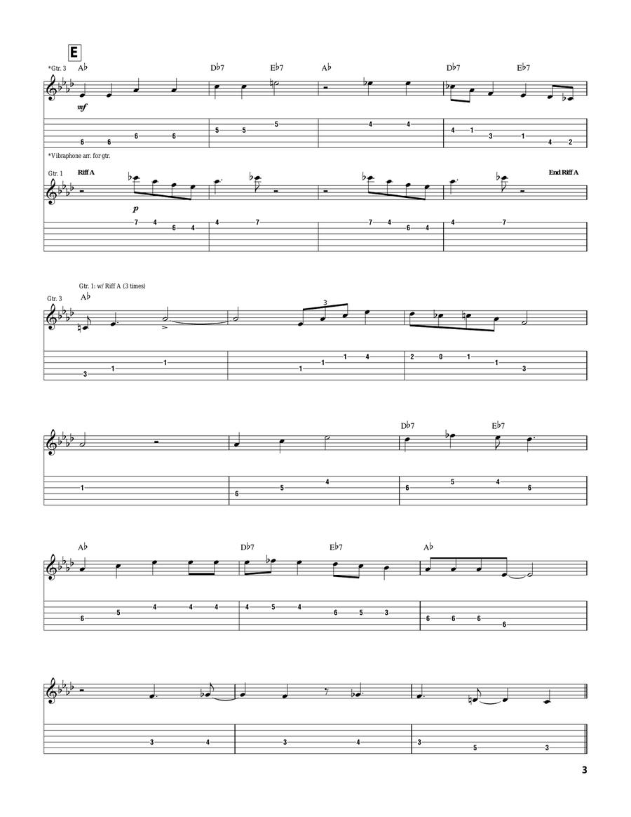 Shivers Shivers Electric Guitar scores gallery preview page 3