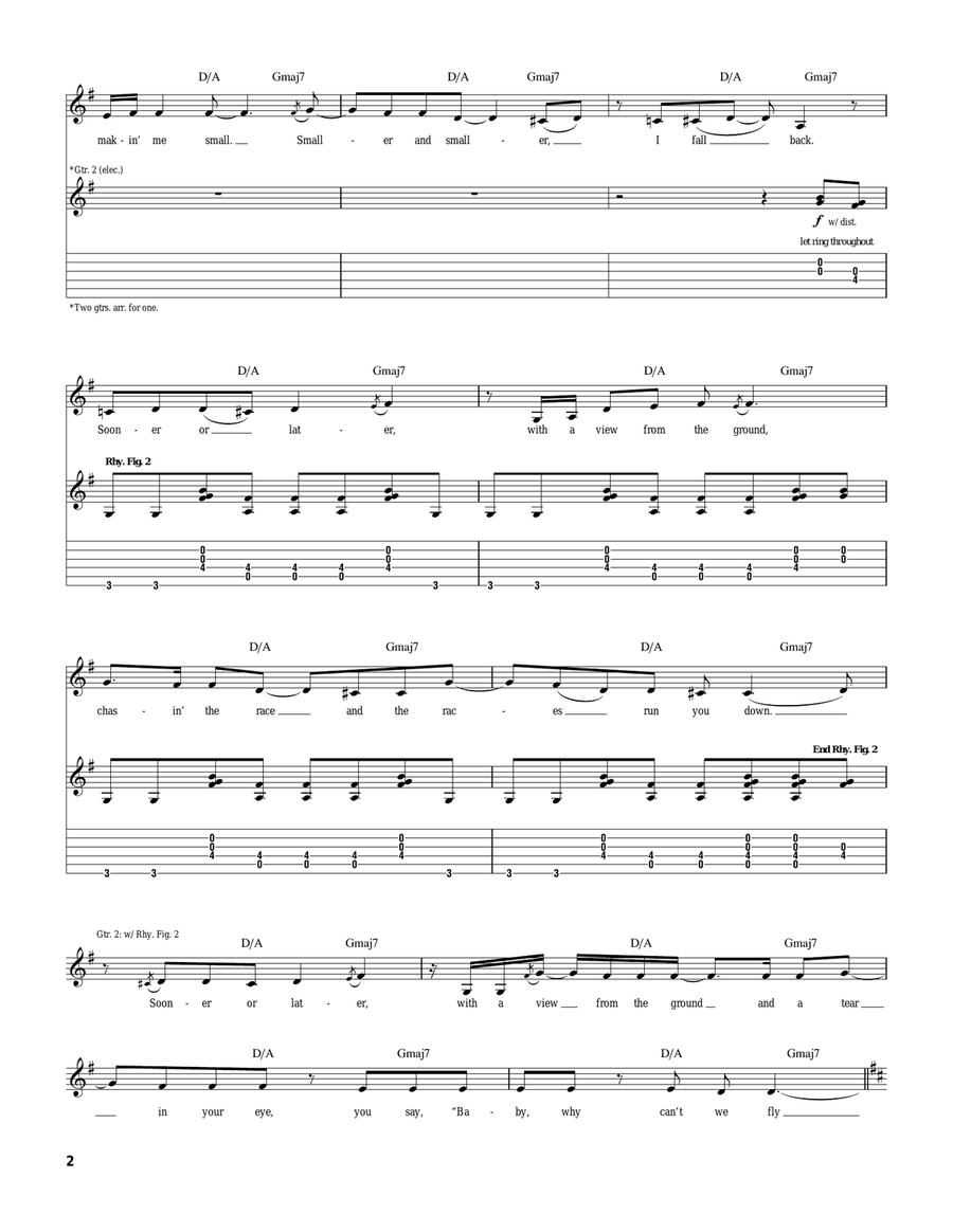 Blue Sky Blue Sky Acoustic Guitar scores gallery preview page 2