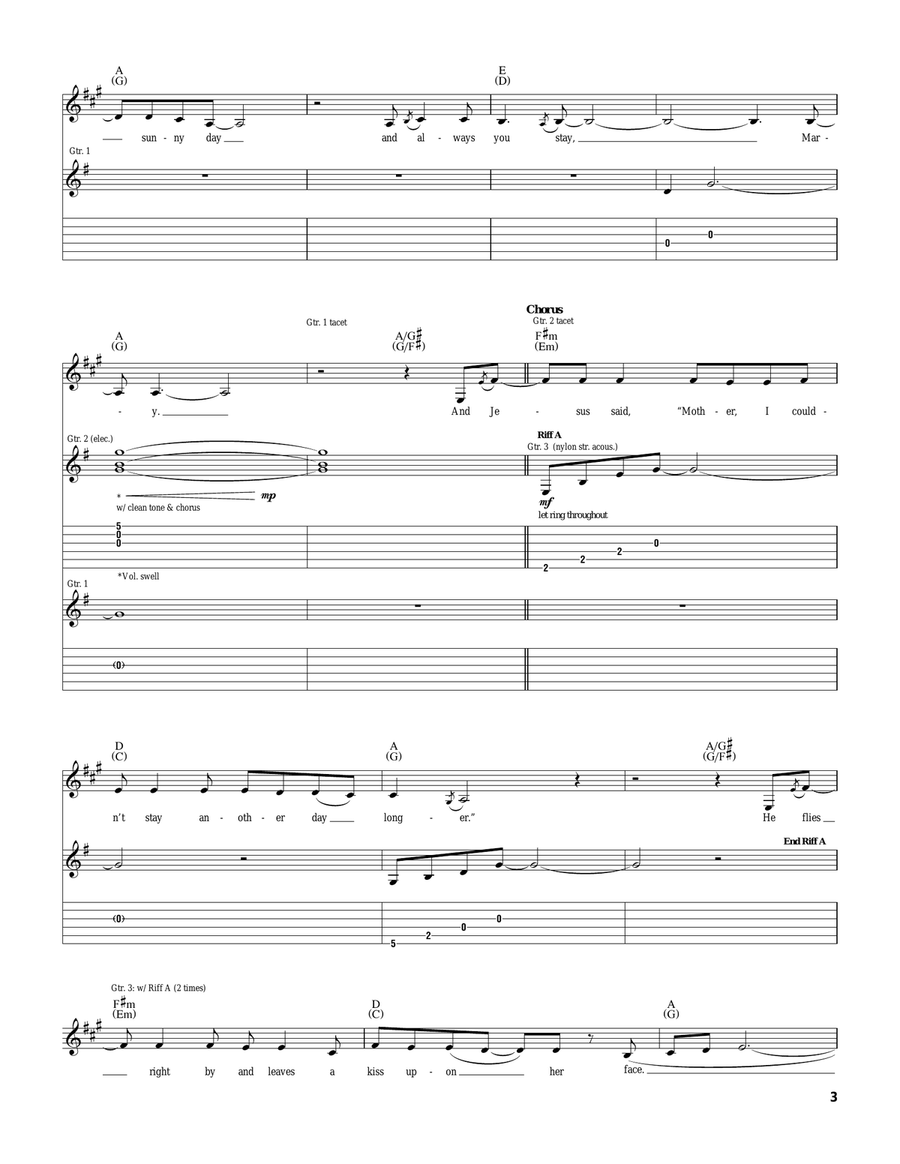 Mary Mary Acoustic Guitar scores gallery preview page 3