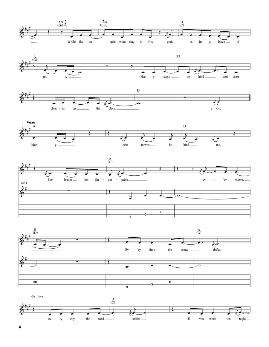 Mary Mary Acoustic Guitar scores gallery preview page 4