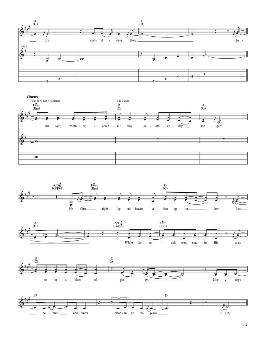 Mary Mary Acoustic Guitar scores gallery preview page 5