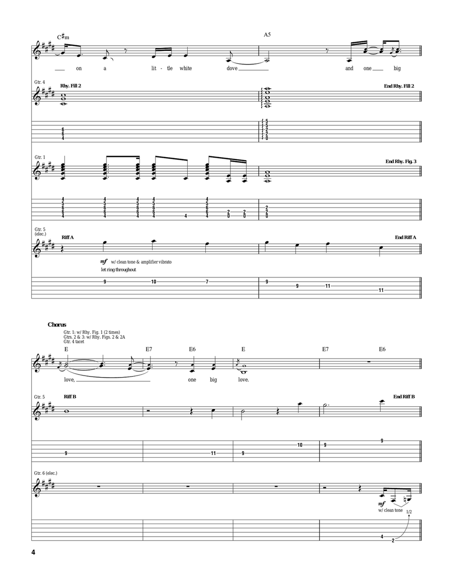 One Big Love Acoustic Guitar scores gallery preview page 4