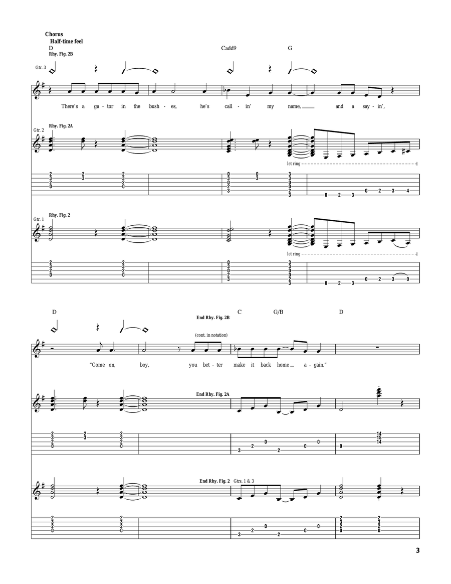 Gator Country Electric Guitar scores gallery preview page 3