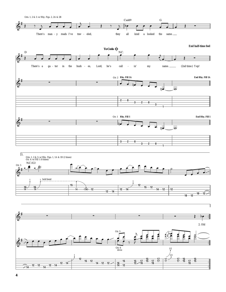 Gator Country Electric Guitar scores gallery preview page 4