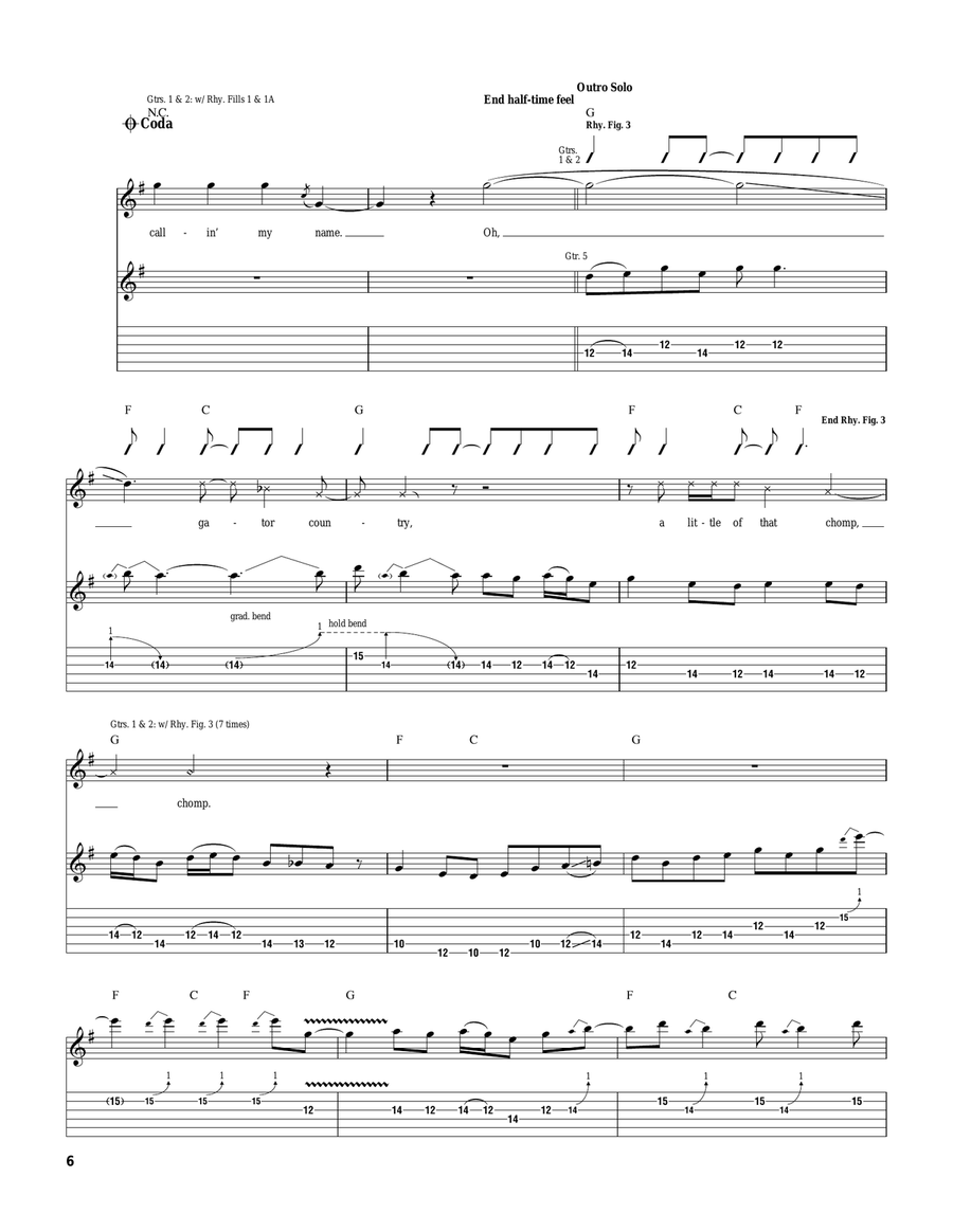 Gator Country Electric Guitar scores gallery preview page 6