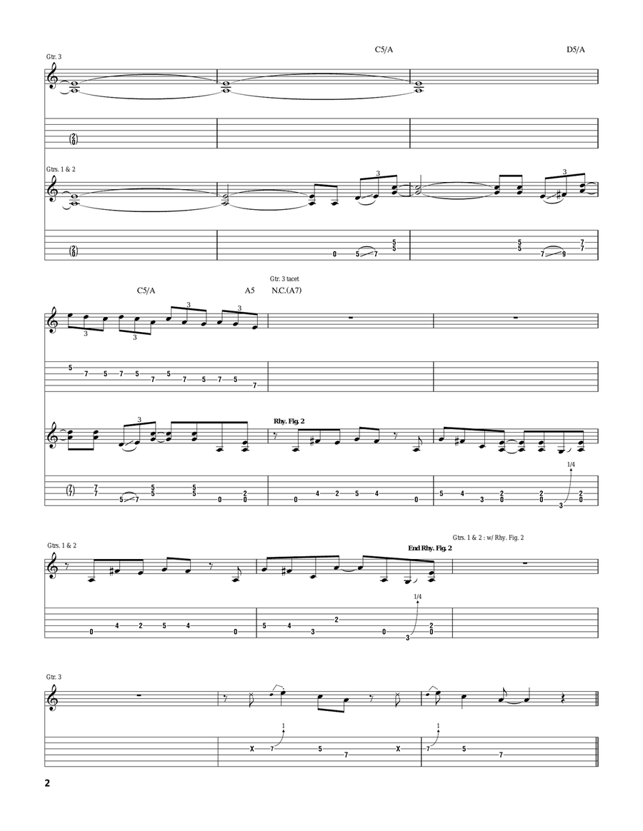 Whiskey Man Electric Guitar scores gallery preview page 2