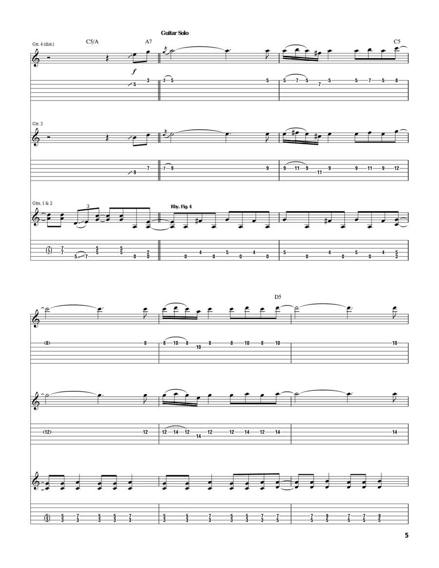 Whiskey Man Electric Guitar scores gallery preview page 5