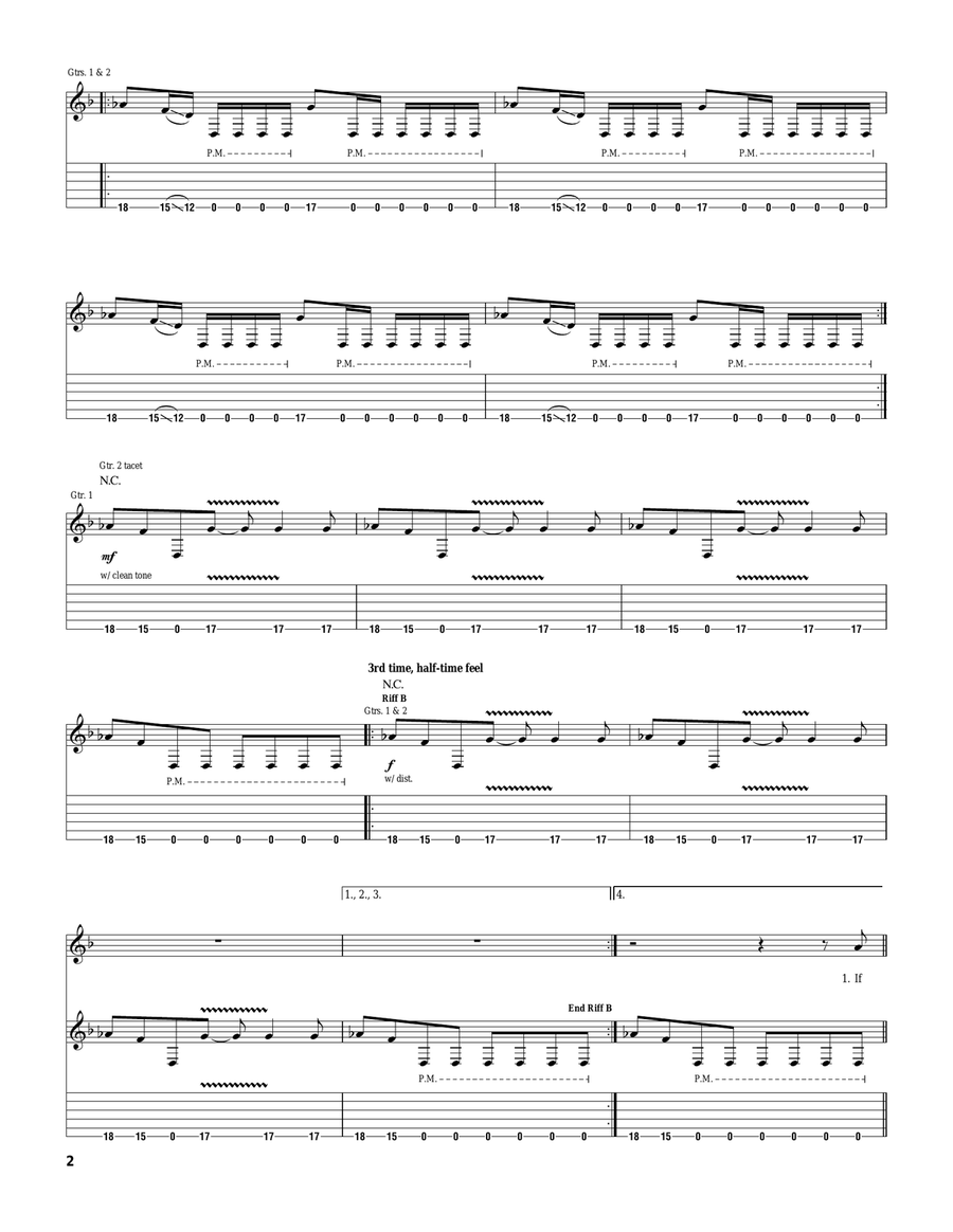 Frantic Frantic Electric Guitar scores gallery preview page 2