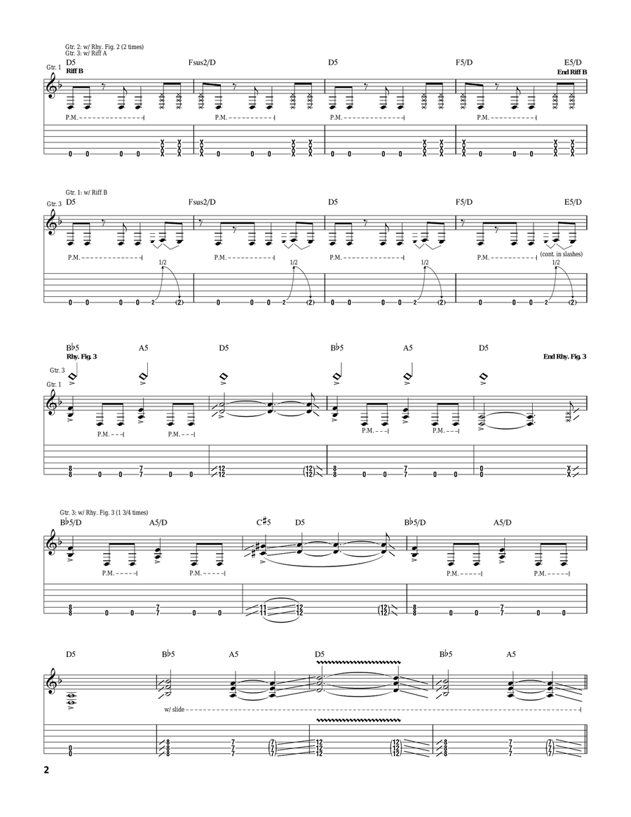 The Unnamed Feeling The Unnamed Feeling Electric Guitar scores gallery preview page 2