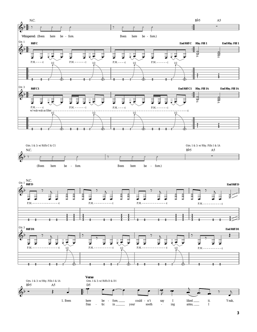 The Unnamed Feeling The Unnamed Feeling Electric Guitar scores gallery preview page 3