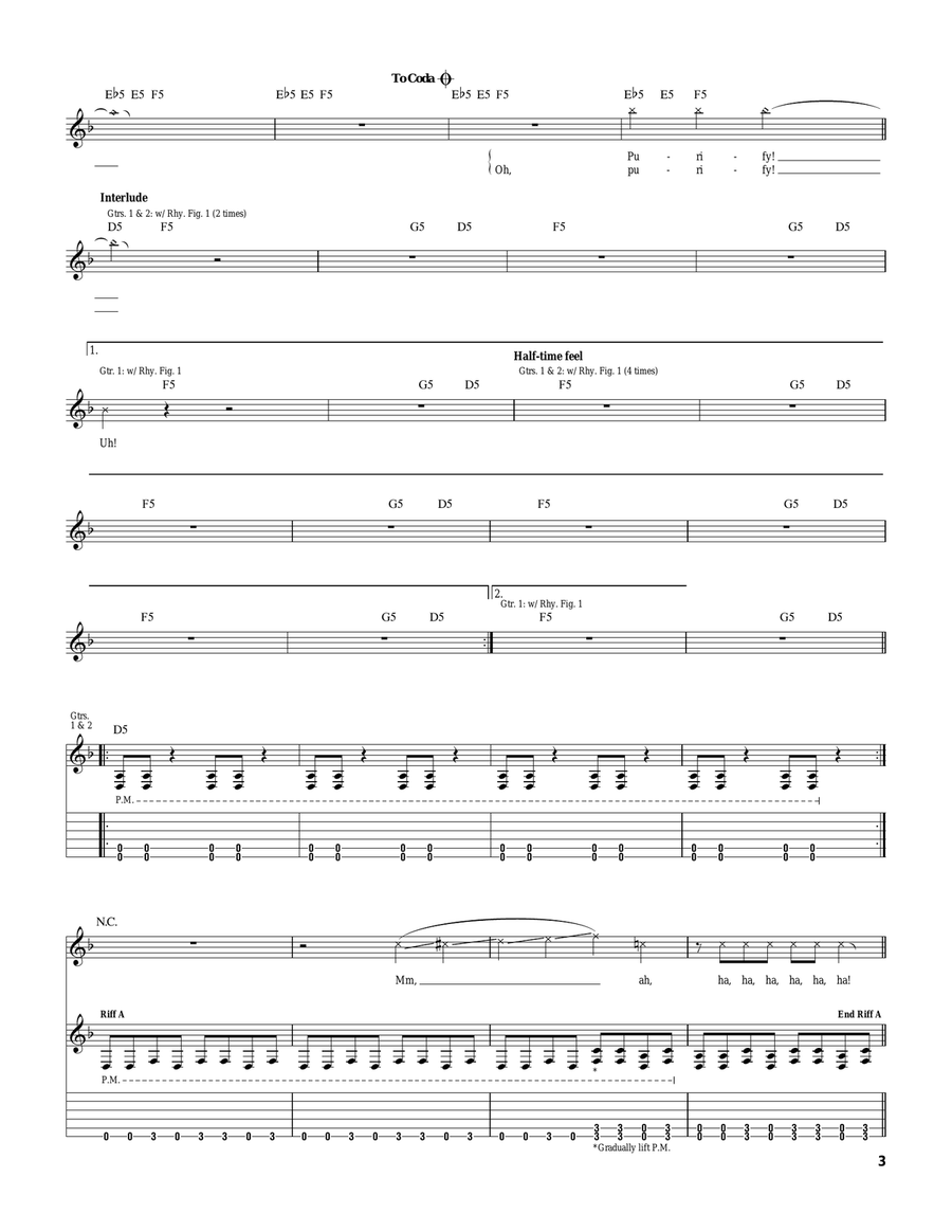 Purify Purify Electric Guitar scores gallery preview page 3