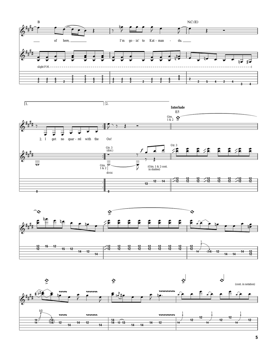 Katmandu Katmandu Acoustic Guitar scores gallery preview page 5