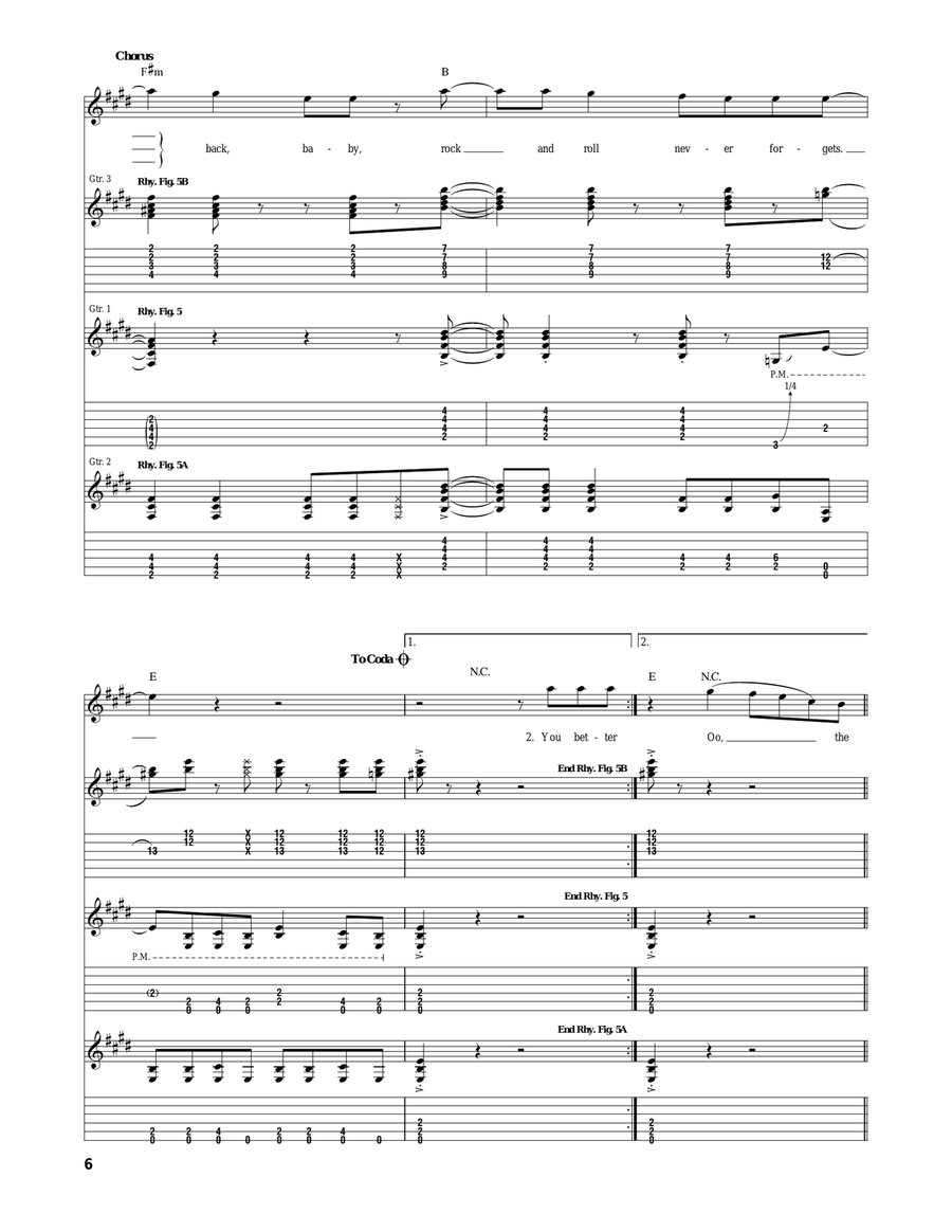 Rock And Roll Never Forgets Acoustic Guitar scores gallery preview page 6