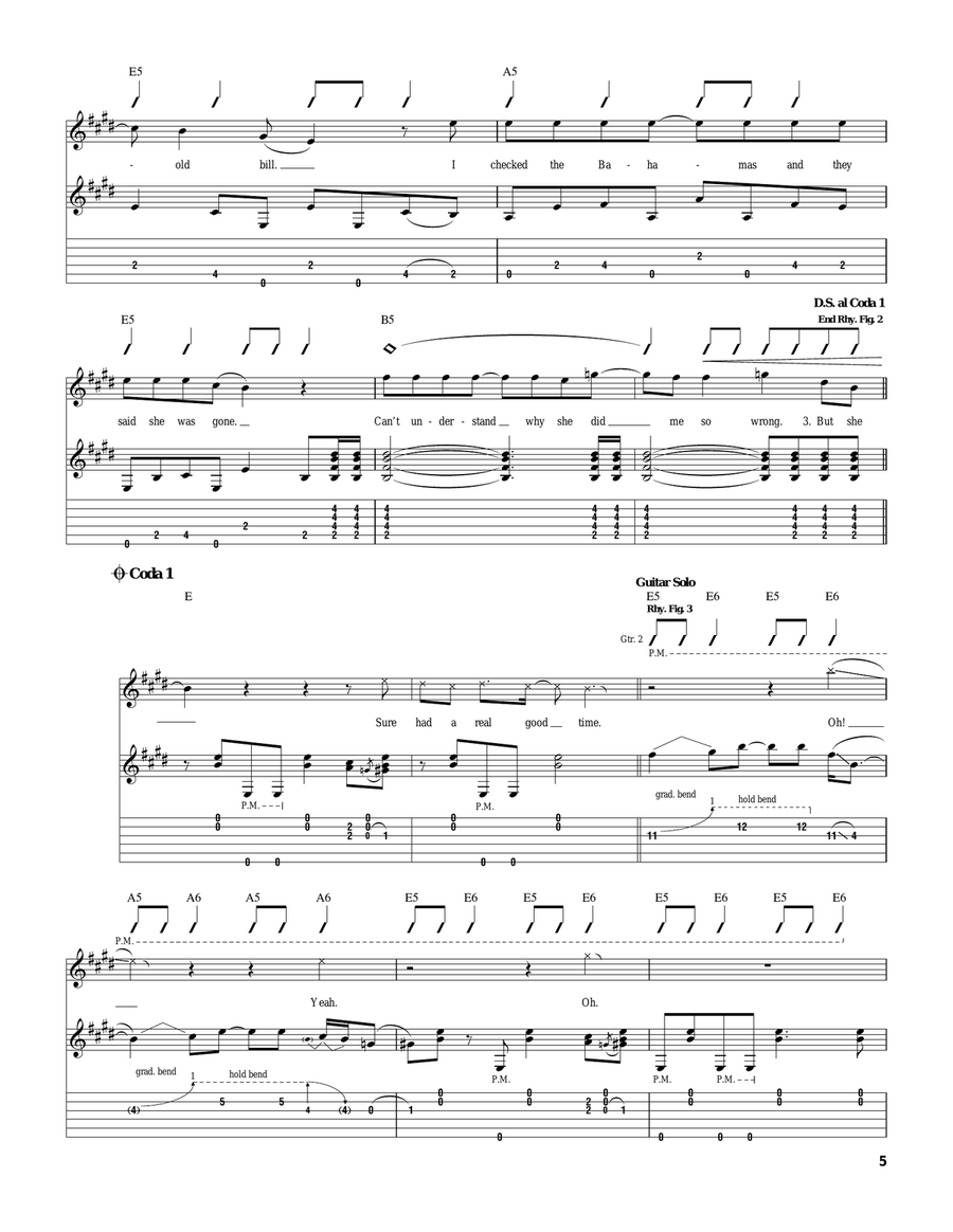 Sunspot Baby Sunspot Baby Guitar Tablature scores gallery preview page 5