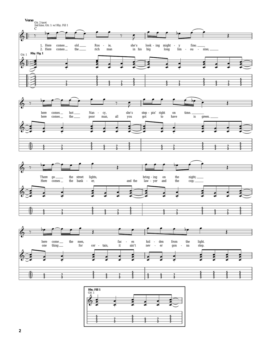 The Fire Down Below The Fire Down Below Acoustic Guitar scores gallery preview page 2