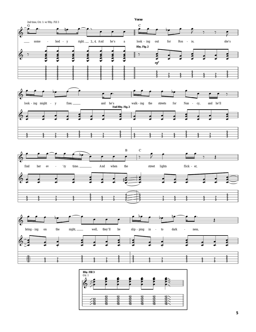 The Fire Down Below The Fire Down Below Acoustic Guitar scores gallery preview page 5