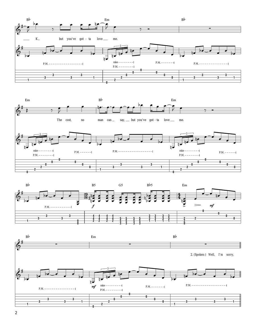 The Union Forever The Union Forever Guitar Tablature scores gallery preview page 2