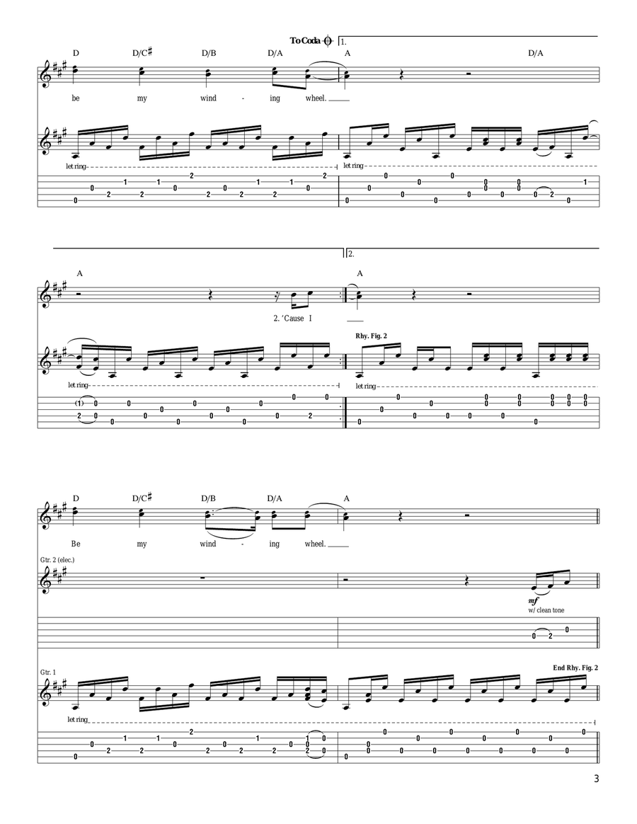 My Winding Wheel My Winding Wheel Acoustic Guitar scores gallery preview page 3