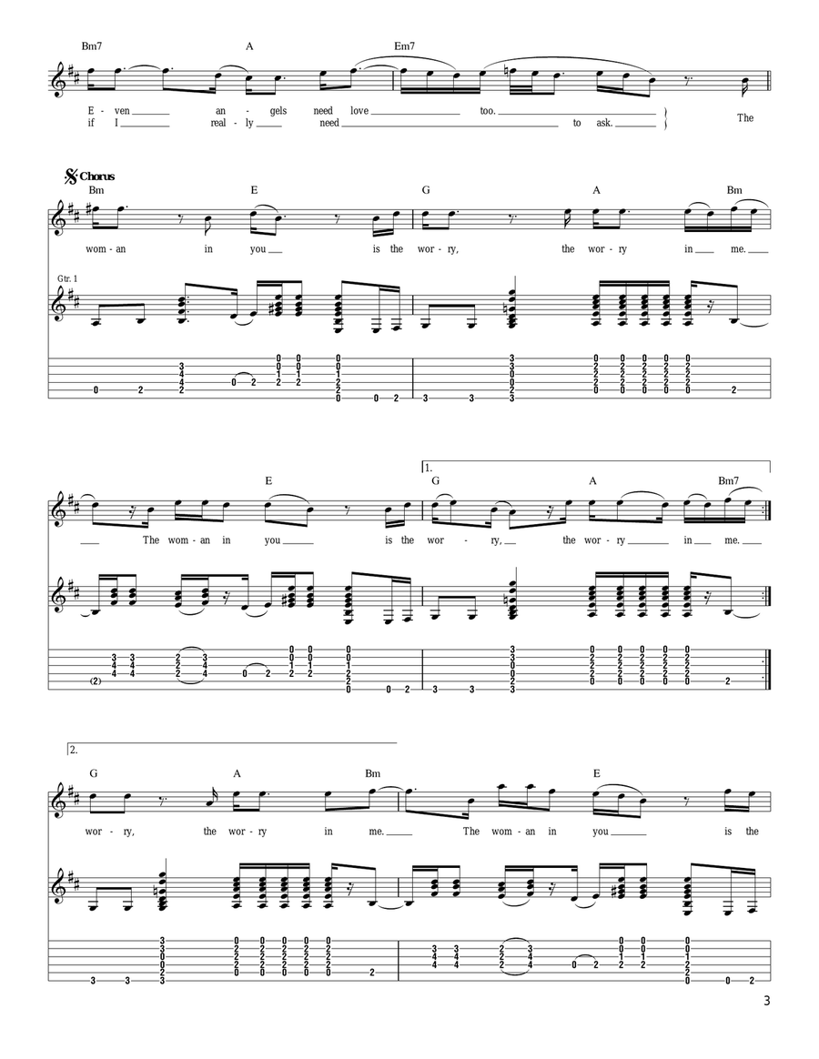 The Woman In You The Woman In You Acoustic Guitar scores gallery preview page 3