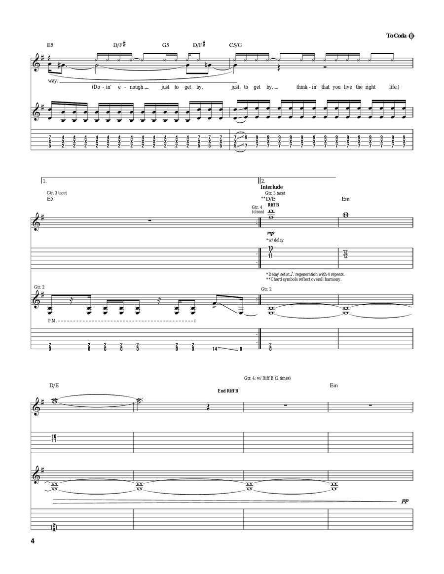 Just To Get By Just To Get By Guitar Tablature scores gallery preview page 4