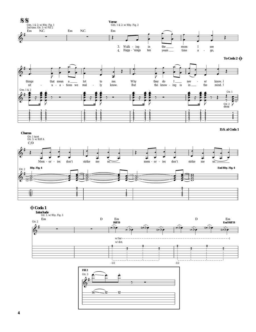 Happenings Ten Years Time Ago Guitar Tablature scores gallery preview page 4