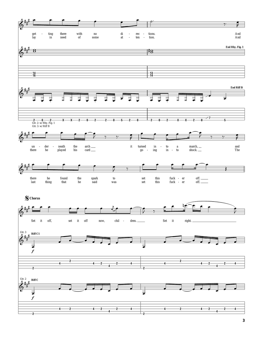Set It Off Set It Off Electric Guitar scores gallery preview page 3