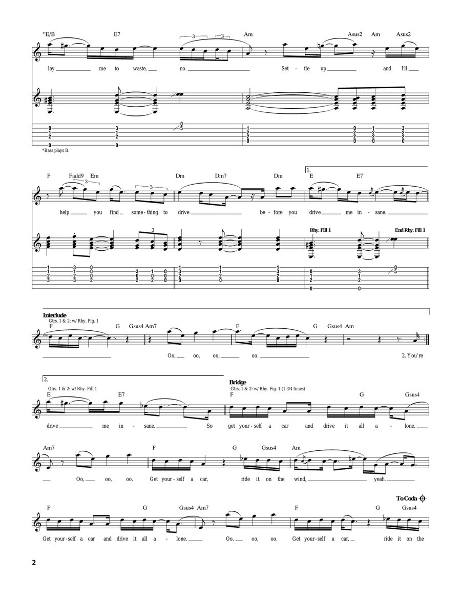 Getaway Car Getaway Car Electric Guitar scores gallery preview page 2