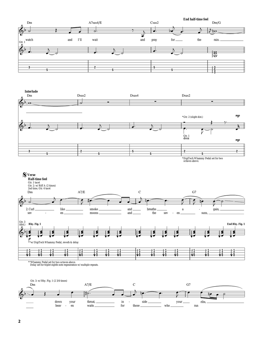 The Last Remaining Light The Last Remaining Light Electric Guitar scores gallery preview page 2