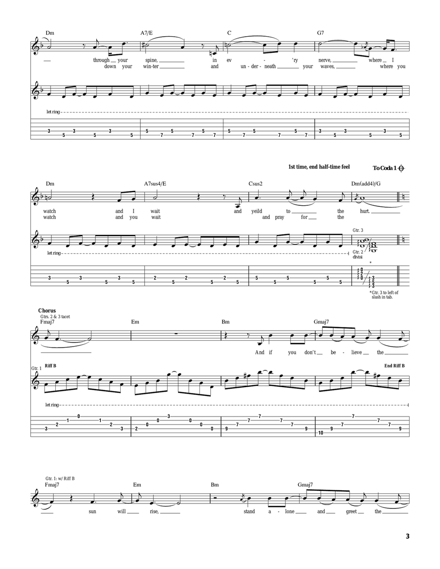 The Last Remaining Light The Last Remaining Light Electric Guitar scores gallery preview page 3