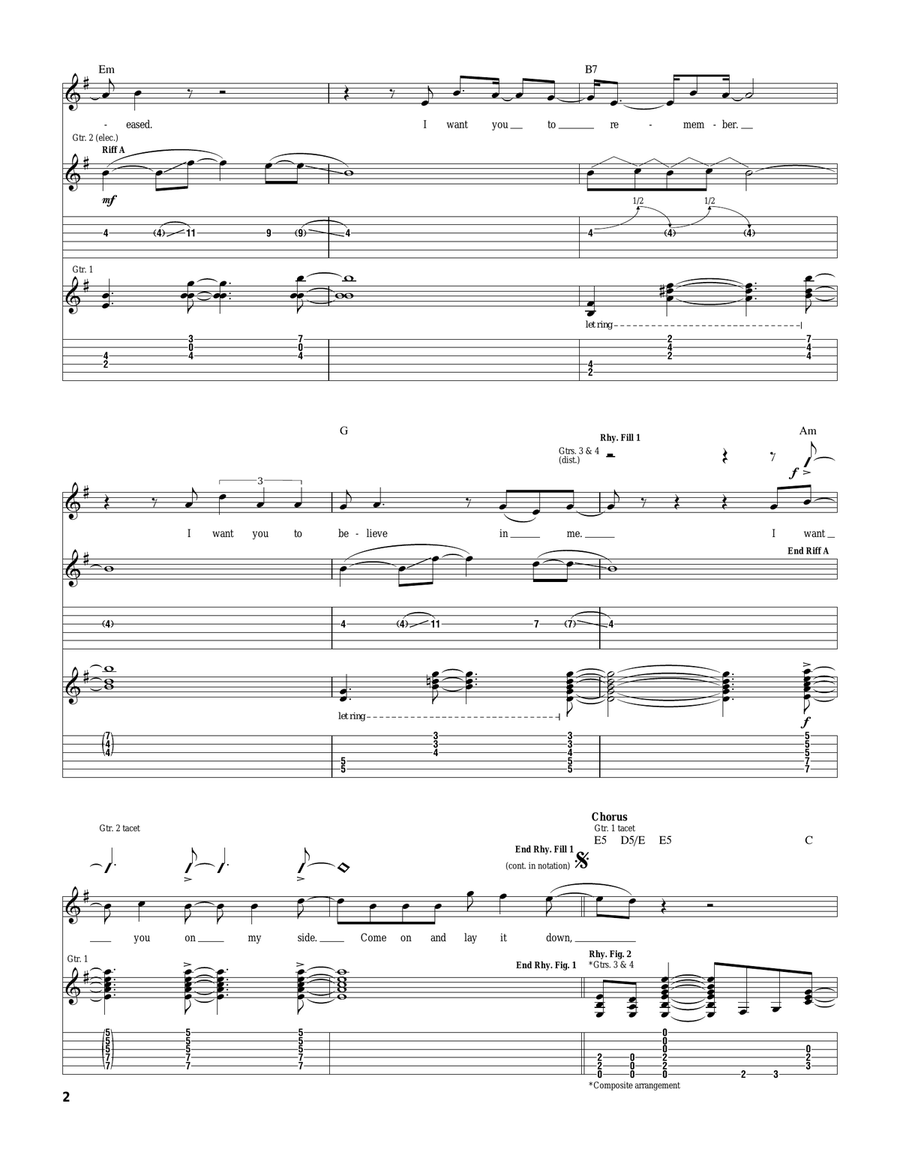 Downfall Downfall Acoustic Guitar scores gallery preview page 2
