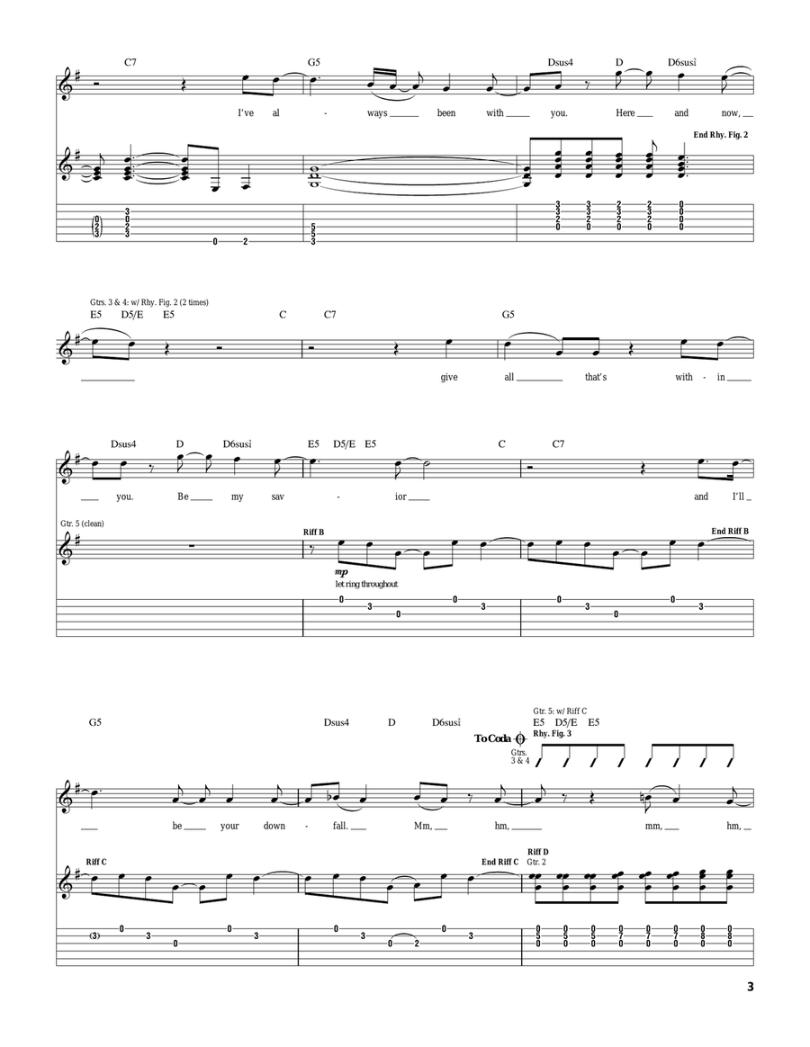 Downfall Downfall Acoustic Guitar scores gallery preview page 3