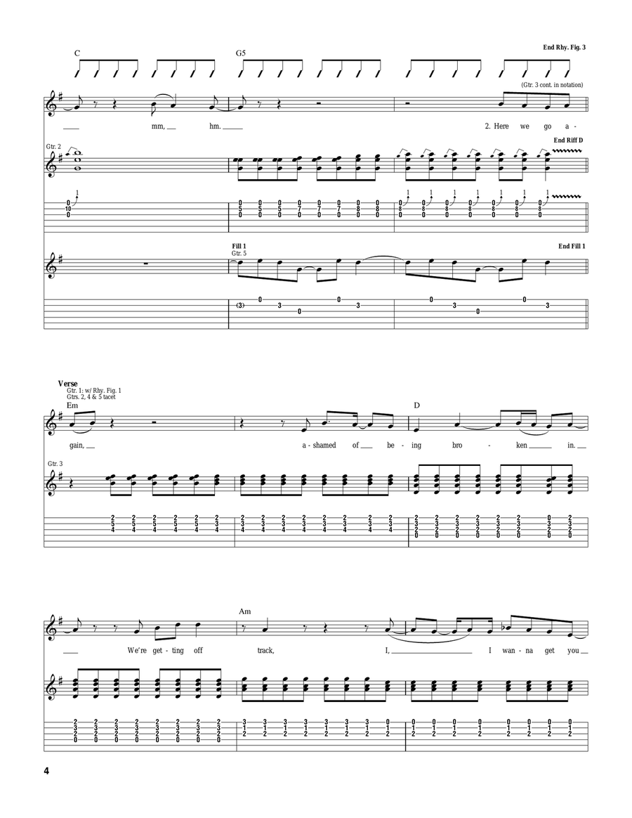Downfall Downfall Acoustic Guitar scores gallery preview page 4