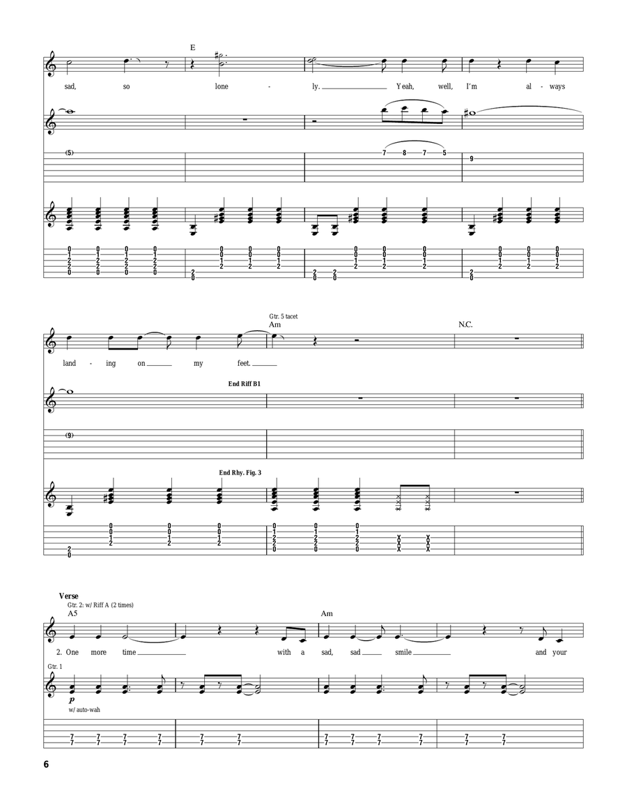 So Sad So Lonely So Sad So Lonely Acoustic Guitar scores gallery preview page 6