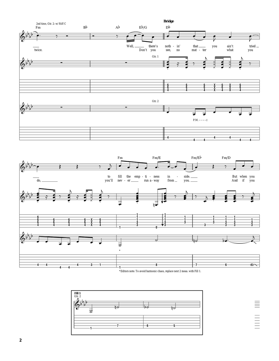 Kicks Kicks Guitar Tablature scores gallery preview page 2