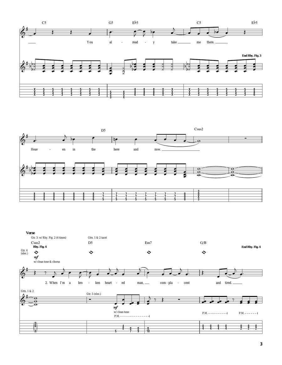 You Already Take Me There Guitar Tablature scores gallery preview page 3