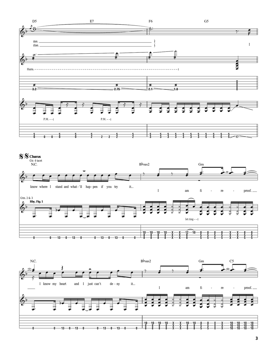 Fireproof Fireproof Guitar Tablature scores gallery preview page 3