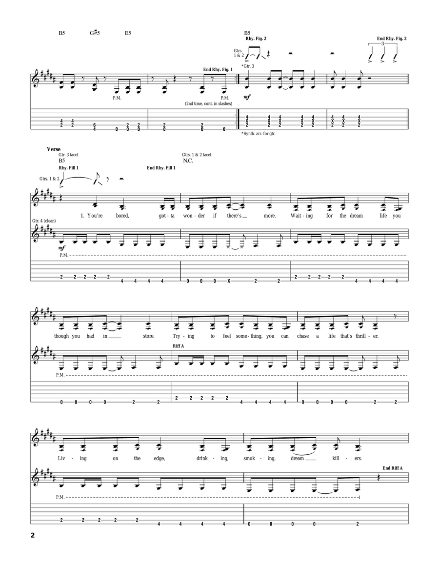 So Bright (Stand Up) So Bright (Stand Up) Guitar Tablature scores gallery preview page 2
