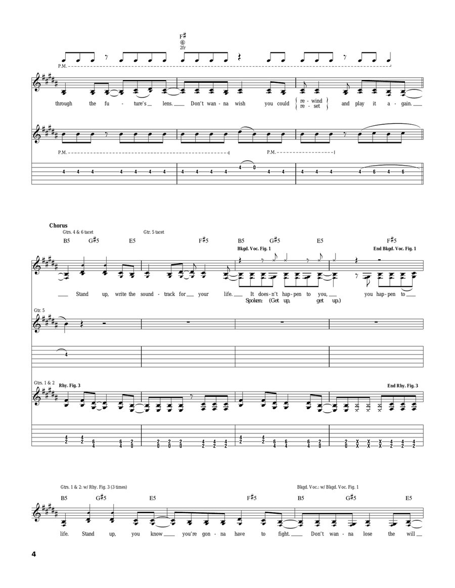So Bright (Stand Up) So Bright (Stand Up) Guitar Tablature scores gallery preview page 4