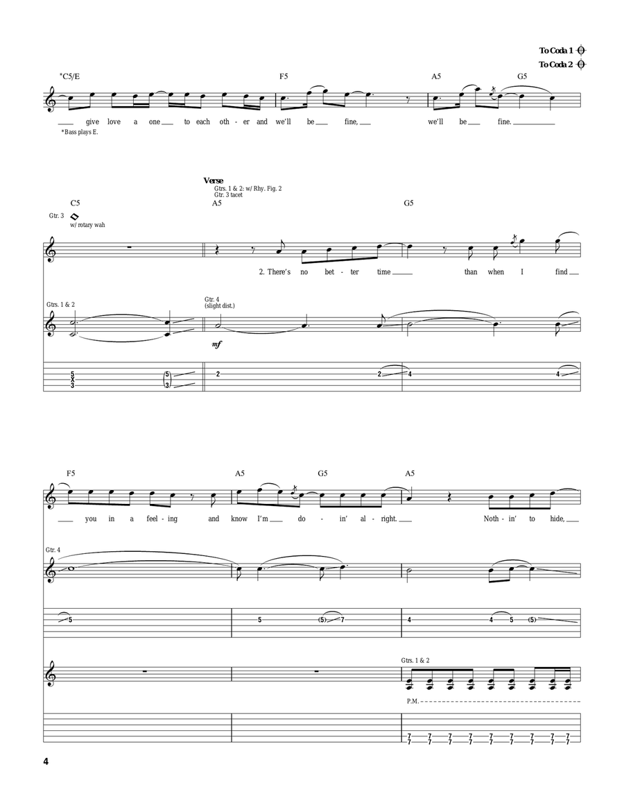 Nothing To Lose Nothing To Lose Guitar Tablature scores gallery preview page 4