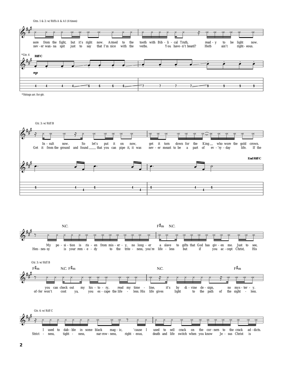 It's Goin' Down It's Goin' Down Guitar Tablature scores gallery preview page 2