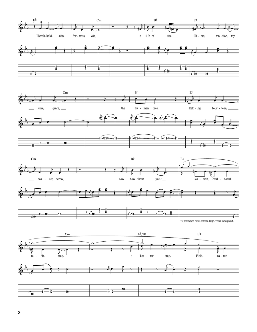 Mock Song Mock Song Guitar Tablature scores gallery preview page 2