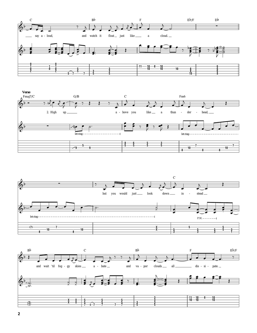 Thunderhead Thunderhead Guitar Tablature scores gallery preview page 2