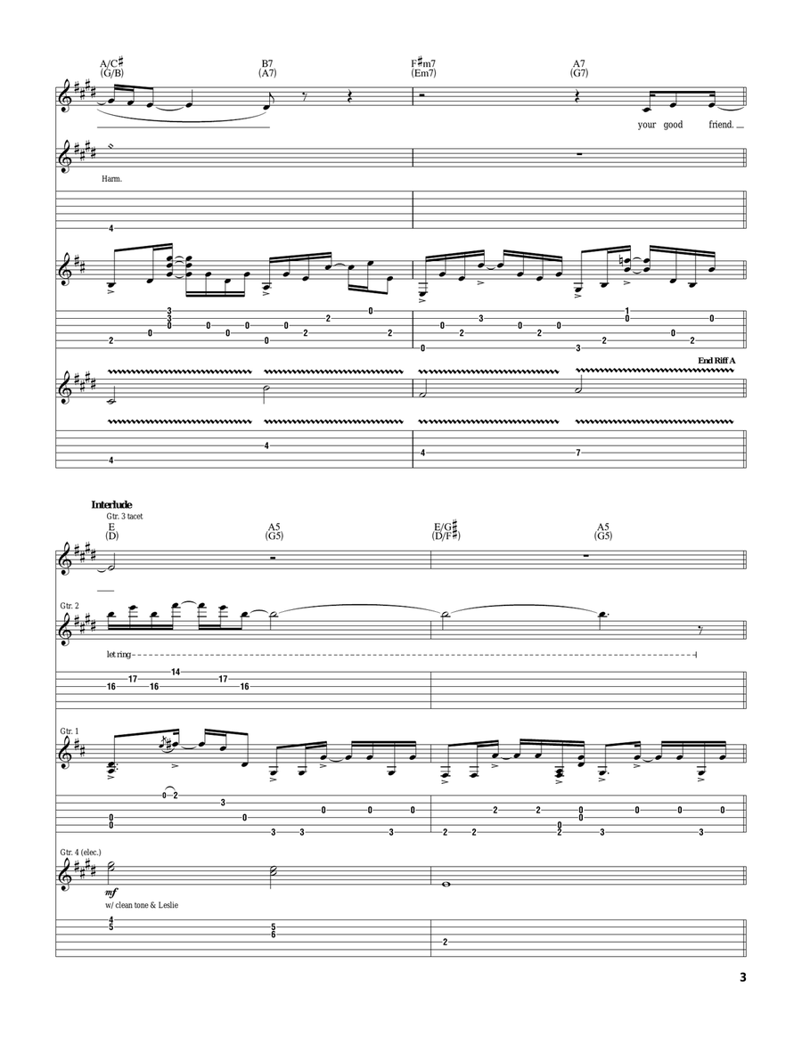 All In Your Mind (It's All In Your Mind) Guitar Tablature scores gallery preview page 3