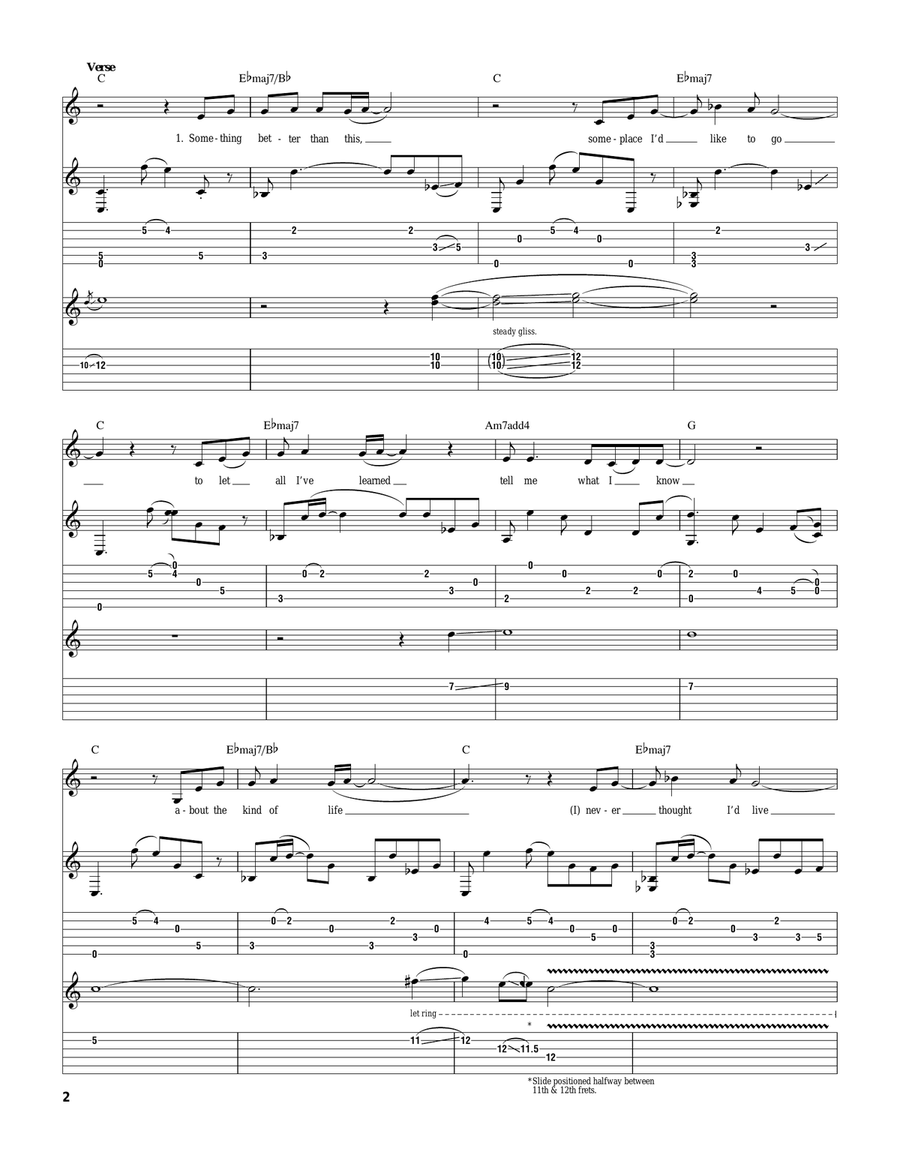 Side Of The Road Side Of The Road Guitar Tablature scores gallery preview page 2