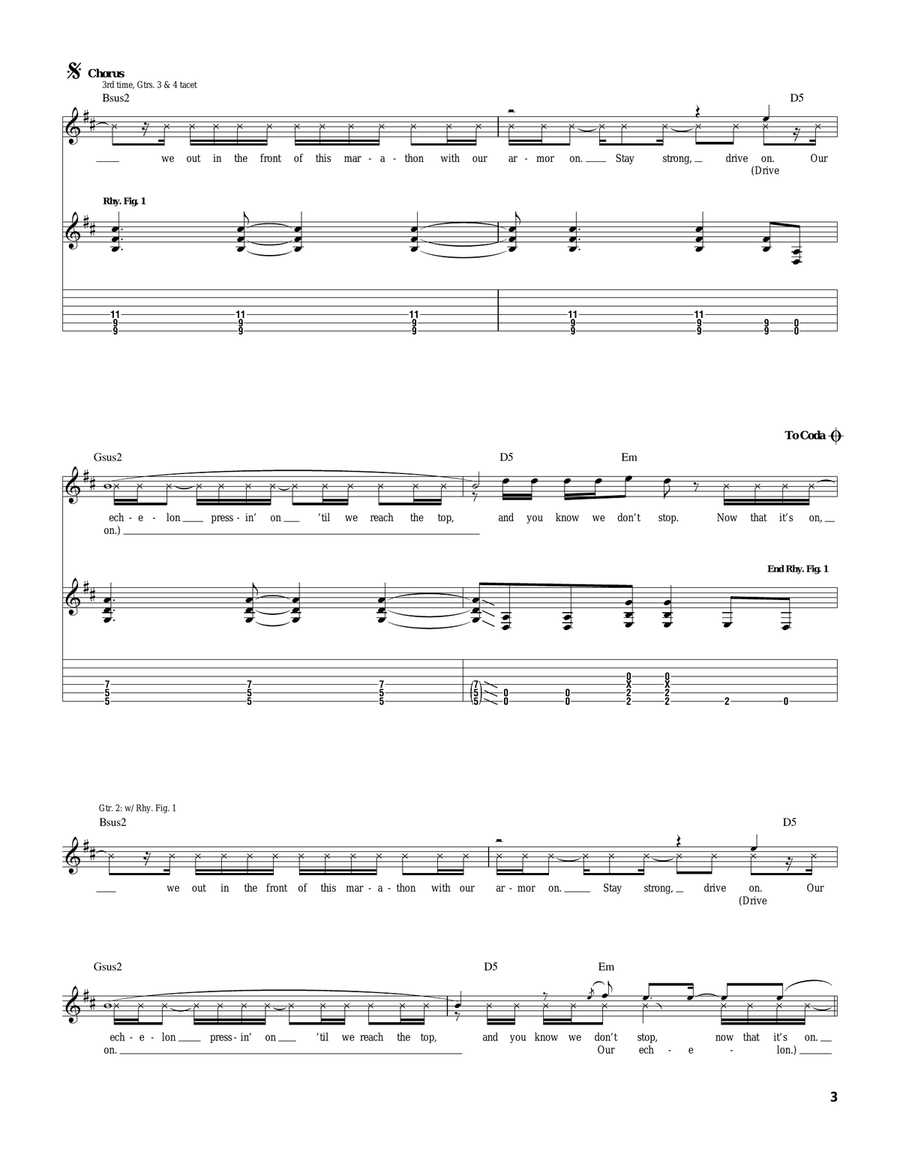 Echelon Echelon Guitar Tablature scores gallery preview page 3