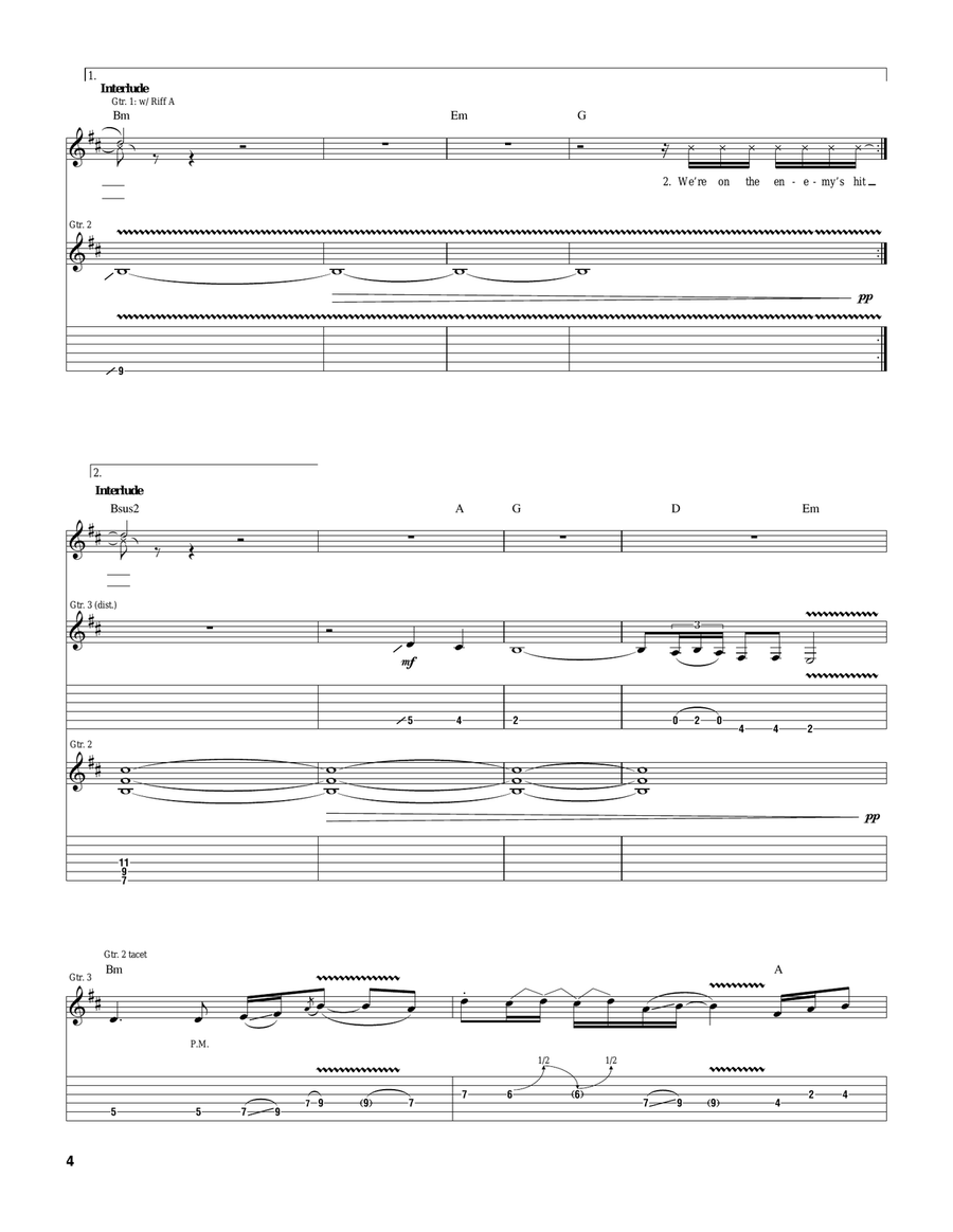 Echelon Echelon Guitar Tablature scores gallery preview page 4